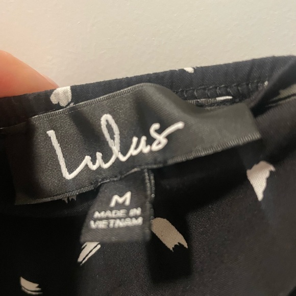 Lulus black and white wide leg jumper - Picture 4 of 4